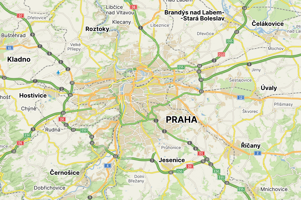 Mapa Praha