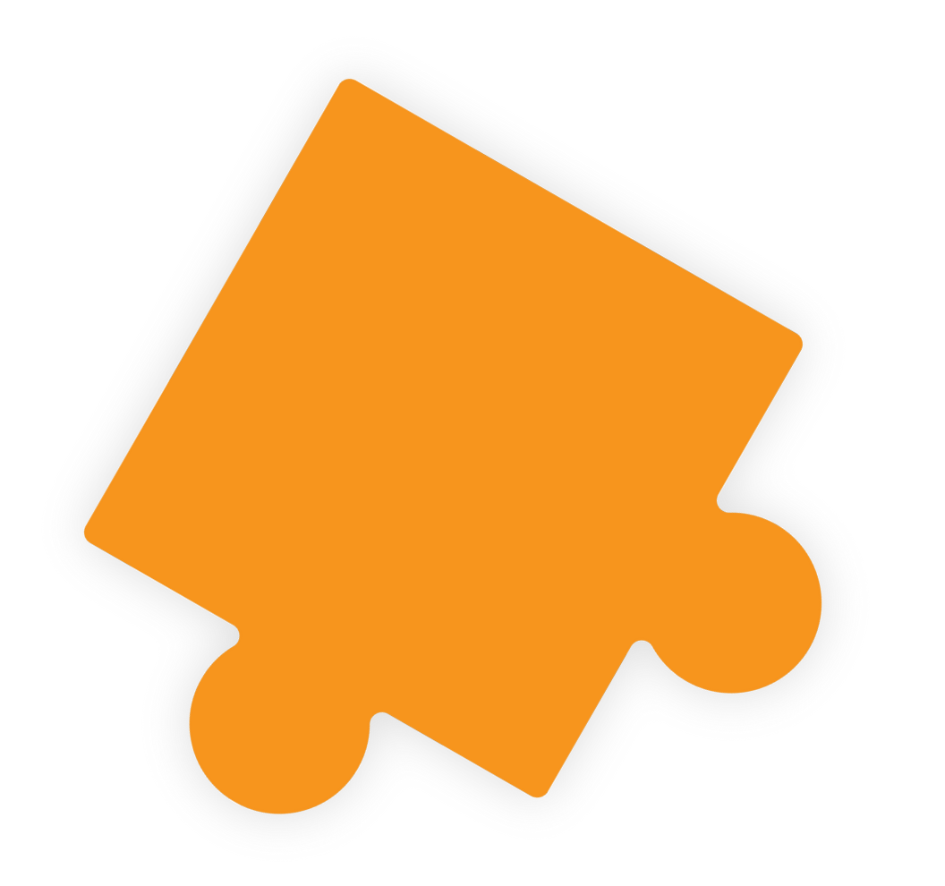 Oranžový dílek puzzle