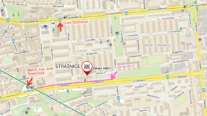 Mapa - prostor sklep Praha